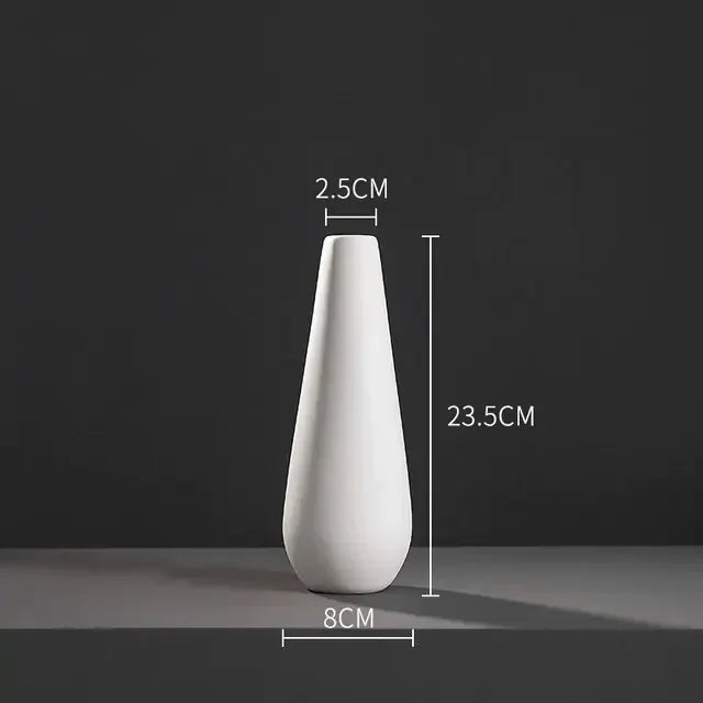 Ekko Maison White Porcelain Flower Vases