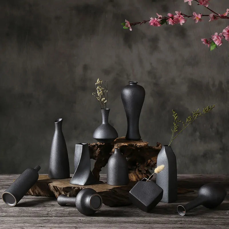 Ekko Maison Black Glaze Vase Collection