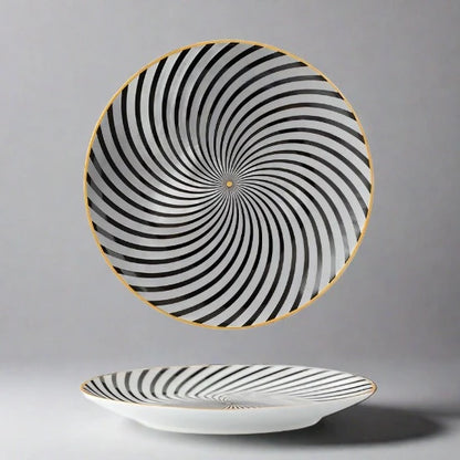 Ekko Maison Geometric Pattern Ceramic Plate