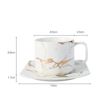 Ekko Maison Coffee Mugs Marble Gold Inlay