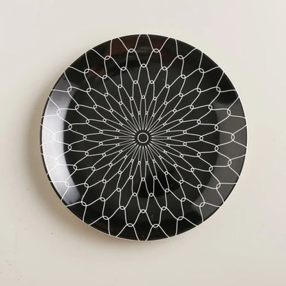 Ekko Maison Geometric Pattern Ceramic Plate