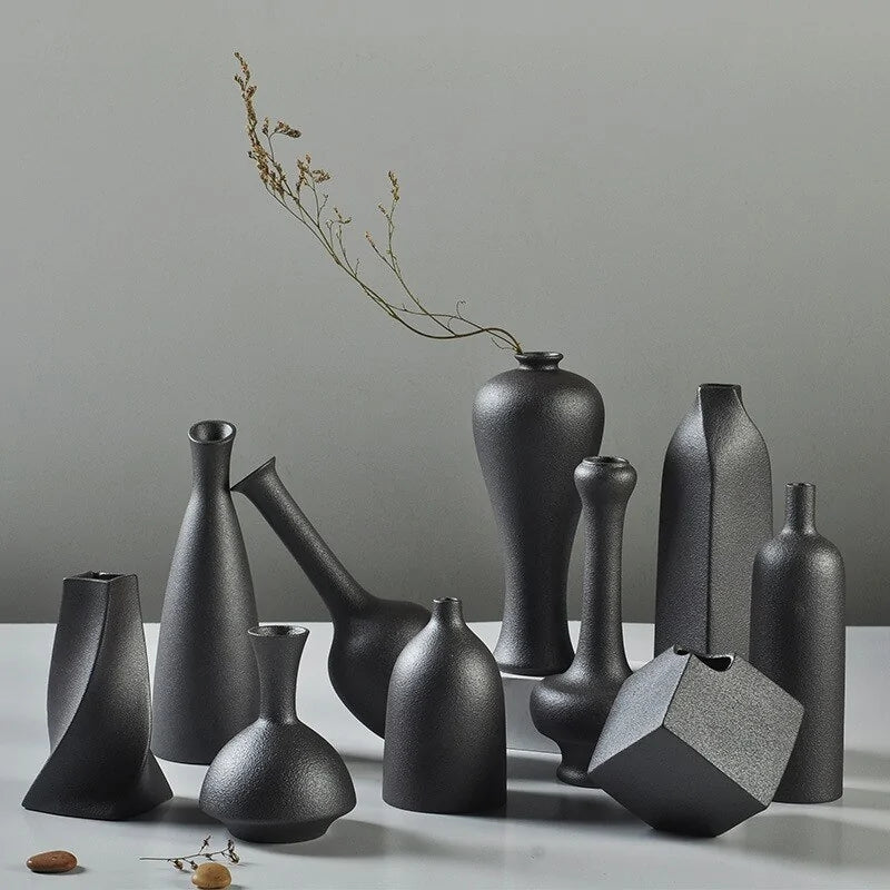 Ekko Maison Black Glaze Vase Collection