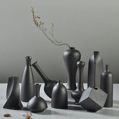 Ekko Maison Black Glaze Vase Collection