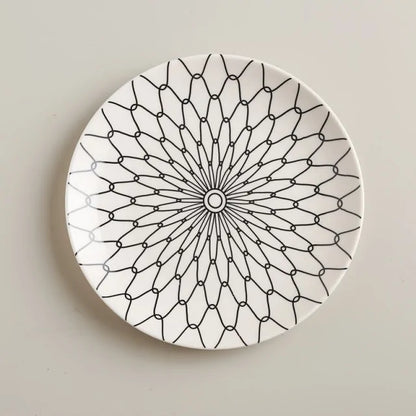 Ekko Maison Geometric Pattern Ceramic Plate