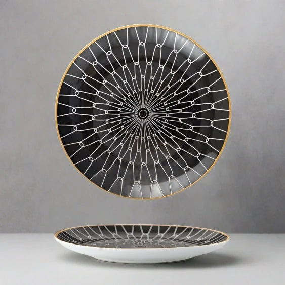 Ekko Maison Geometric Pattern Ceramic Plate