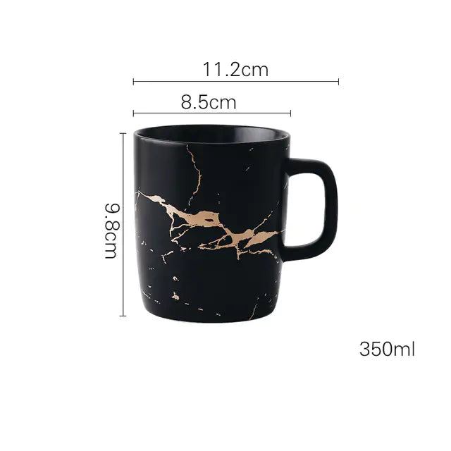 Ekko Maison Coffee Mugs Marble Gold Inlay