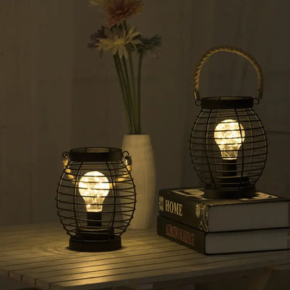 Ekko Maison LED Iron Lantern Table Lamp