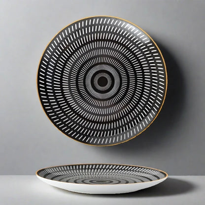 Ekko Maison Geometric Pattern Ceramic Plate