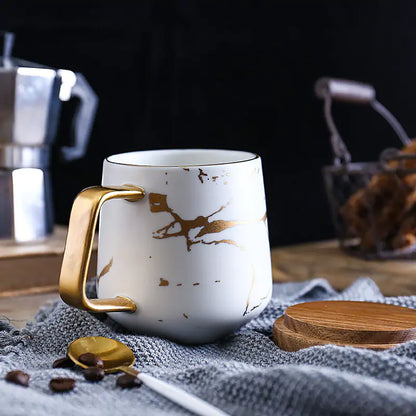 Ekko Maison Coffee Mugs Marble Gold Inlay